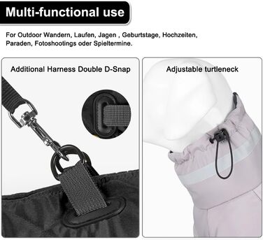 Водонепроникний теплий зимовий одяг для собак середніх та великих порід (5XL, чорний)