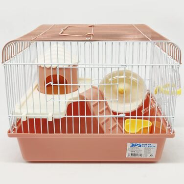 Клітка для хом'яків BPS Mini-House з мискою, поїлкою та тунелем, випадковий колір (1381)