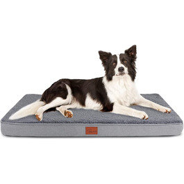 Ліжко для собак Caliyo, середнього розміру, 91x69x7.6 см, м'яке, знімний чохол, дихаюча основа, сіре