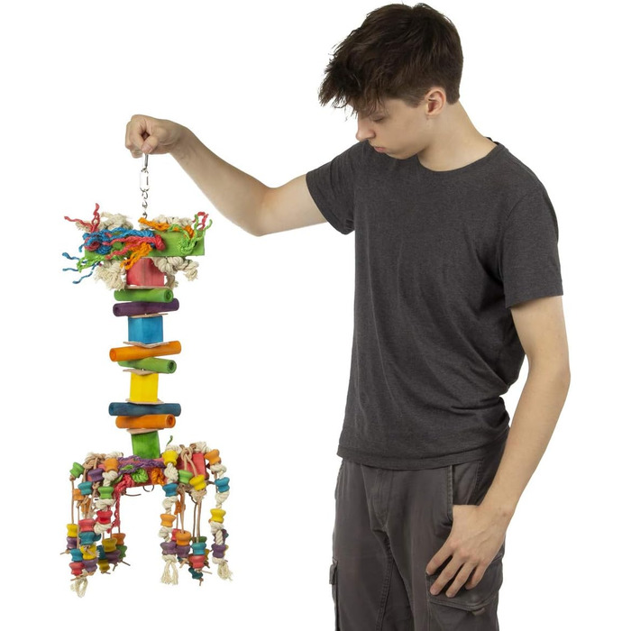 Іграшка для папуг HappyBird XXL Гігантський Кальмар з дерева, 22x22x73 см, для ара, какаду, жако