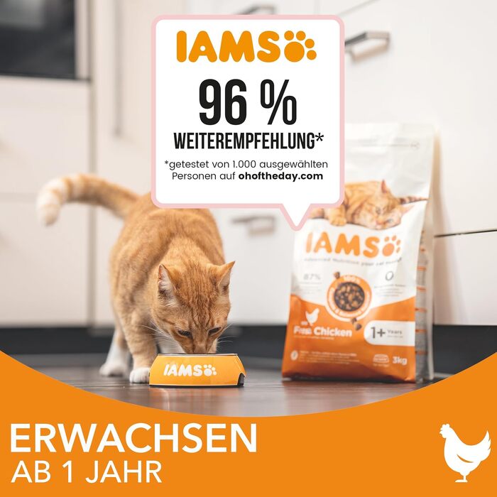Сухий корм для котів IAMS з куркою для дорослих від 1 до 6 років, 10 кг