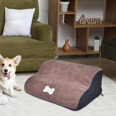 Сходинка для собак, пандус для маленьких собак, для сходів на ліжко, знімний чохол, м'який нахил, для дому