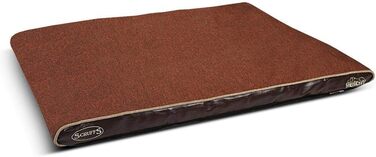 Лежак для собак Scruffs Hilton Memory Foam шоколадний, 100x70x6 см, середній розмір, ортопедичний матрац