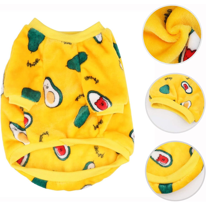 Теплий зимовий костюм для собак та котів YRRYGMN з м'якого флісу (колір: жовта авокадо) - XX-Large