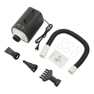 Пылесос для шерсти собак и кошек с LED-дисплеем и сенсорным управлением, 9 скоростей, вентиляция и регулировка температуры, 3 насадки, для зоомагазинов и ветеринарных клиник (черный)