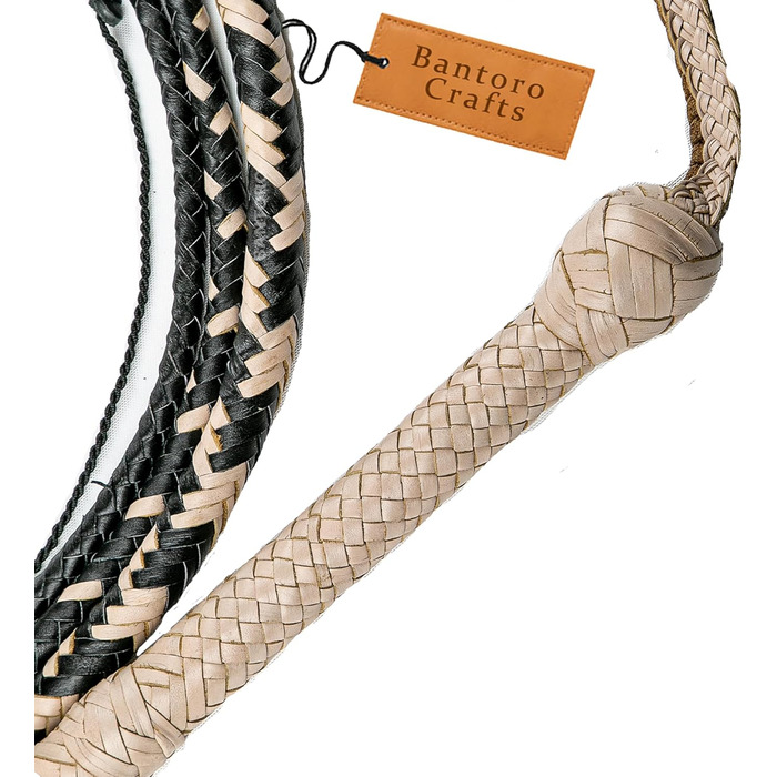 БантОро: Кенгуряча плеть з натуральної шкіри, 16 косичок, 2.4 м, для кінного спорту