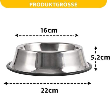 Миска для котів і собак XL з нержавіючої сталі 22×16×5,2 см, автоматична годівниця для води та корму, миска для сухого і вологого корму, миска для домашніх тварин