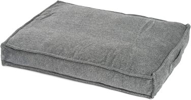 JAMAXX Преміум подушка для собак, ортопедична, 65x50 см, срібно-сірий колір, знімний чохол з Chinelle, м'яка наповнювач з Visco піни