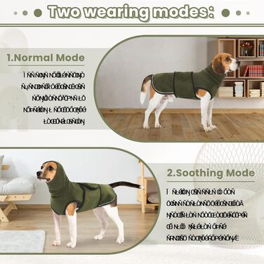 Світшот для собак IDOMIK з капюшоном, дихаючий, для грози, феєрверків, візитів до ветеринара, розлуки, регульований, звукоізоляційний, захист від шуму, розмір M (Обхват грудей: 45-54 см)