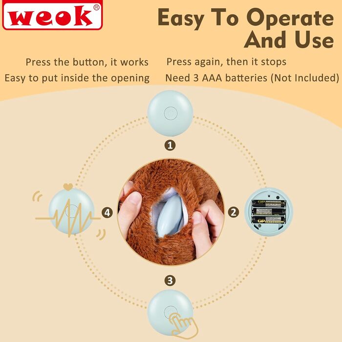 Іграшка-серце для собак WEOK - зручне м'яке ліжко, для зняття тривоги, заспокоююча допомога, допомога у сні, для середніх собак (Темно-коричневий)