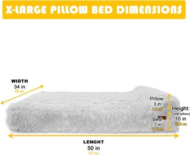 Ортопедичне велике собаче ліжко KOPEKS з віскоеластичної піни та водовідштовхувального покриття - XL, сірий колір