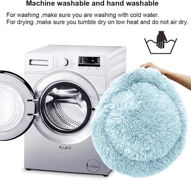 Кругле ліжко для котів та собак S-50cm, блакитне, 50 см, з неслизьким дном, для кошенят та собак маленьких та середніх порід