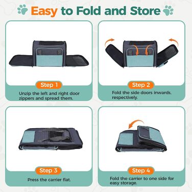 Betopet: Сумка-переноска для собак та котів, TSA-аппробована, розширювана, до 6,8 кг, 41,8 x 33 x 30,8 см