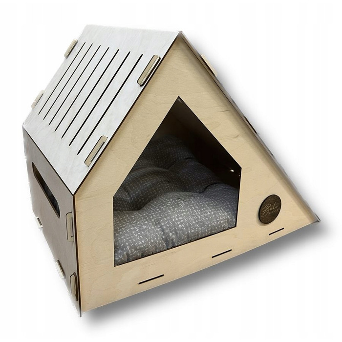 Дерев'яна будка-ліжечко, будиночок для кота або собаки