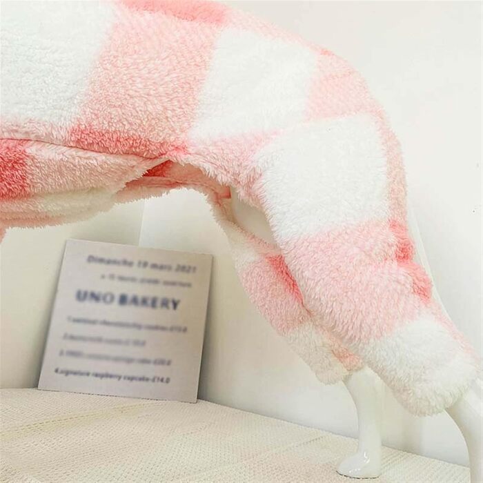 Теплий флісовий комбінезон для собак на зиму, повне покриття тіла, теплий халат-сорочка для маленьких, середніх та великих собак (колір: ..., розмір: XS, S, рожевий/білий)