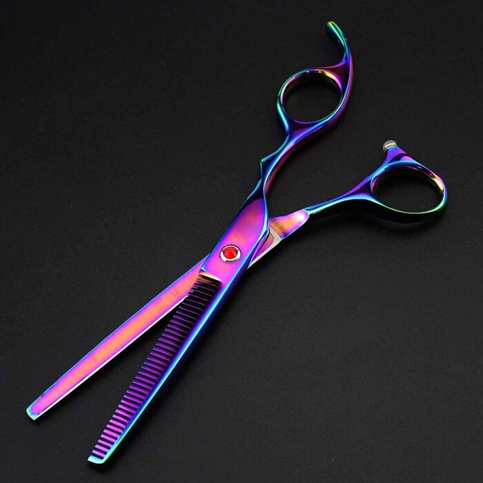 Набір професійних ножиць для грумінгу собак та котів, ножиці для стрижки, прямі та зігнуті, для цуценят