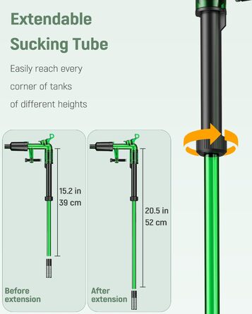 Набір для чищення акваріума Pawfly: сифон, пилосос, шланг 1.8 м, інструмент для догляду за акваріумом
