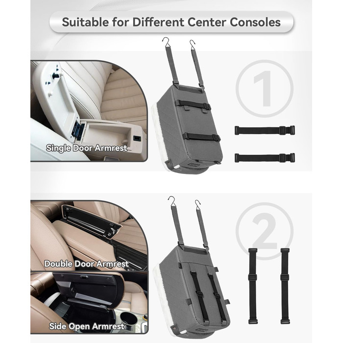 Автокрісло для собак Petsfit - сірий, для маленьких собак до 6 кг, з захисними гаками та знімним килимком