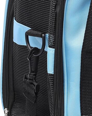 Сумка-переноска для домашніх тварин з м'якими боковинами, блакитна. Розміри: 47 x 24 x 33 см