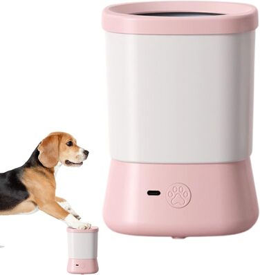 Очисник лап для собак Yulokdwi | Портативний пристрій для чищення лап | Вологостійкий аксесуар для догляду за лапами для дому, подорожей, кемпінгу, походів та прогулянок (Рожевий)