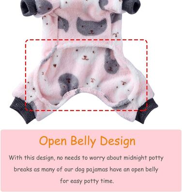 Теплий флісовий костюм для собак, м'який одяг для собак, комбінезон для собак, теплий, бавовняний одяг для маленьких собак та котів (Рожевий кролик, M)