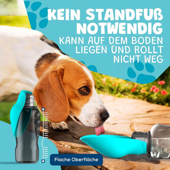 Набір з 2-х: велика складана пляшка для води для собак + щітка для зубів | Пляшка для собак 800 мл | Без витоку