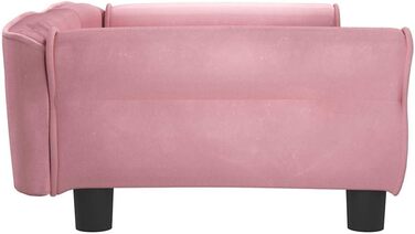 Крісло-ліжко для собак, м'яке ліжко для тварин, лежанка для собак та котів, рожеве, 95 x 55 x 30 см