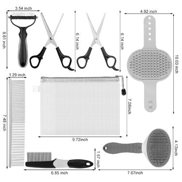 Набір для догляду за тваринами: щітка для вичісування, масажер для купання, підходить для кроликів, цуценят, кошенят