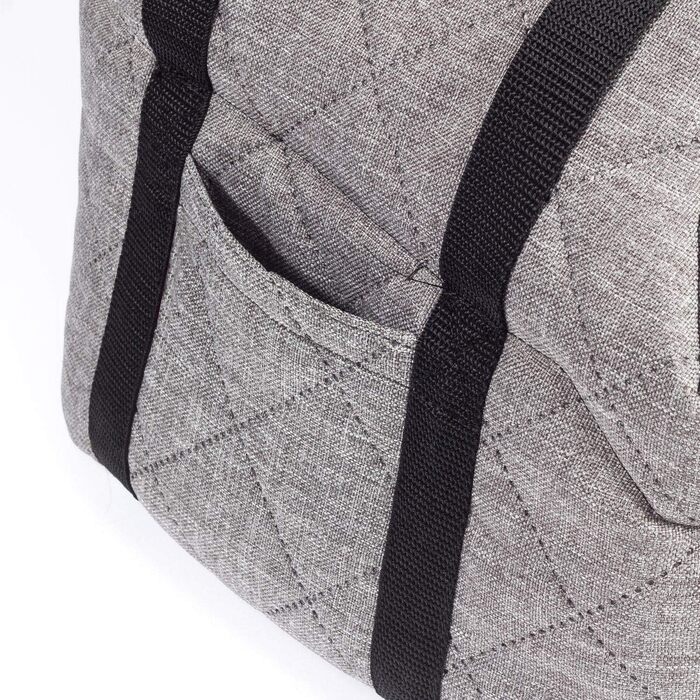 Сумка-переноска для собак та котів, сіра (стьобана), M, до 10 кг, 38 x 28 x 28 см