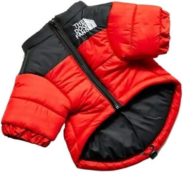 Тепла зимова куртка для собак, велика, для французького бульдога та цуценят (Roa, розмір 3XL) (червоний)