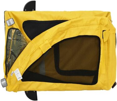 Причіп для велосипеда для тварин, жовтий, Oxford-тканина, 124x53x53 см