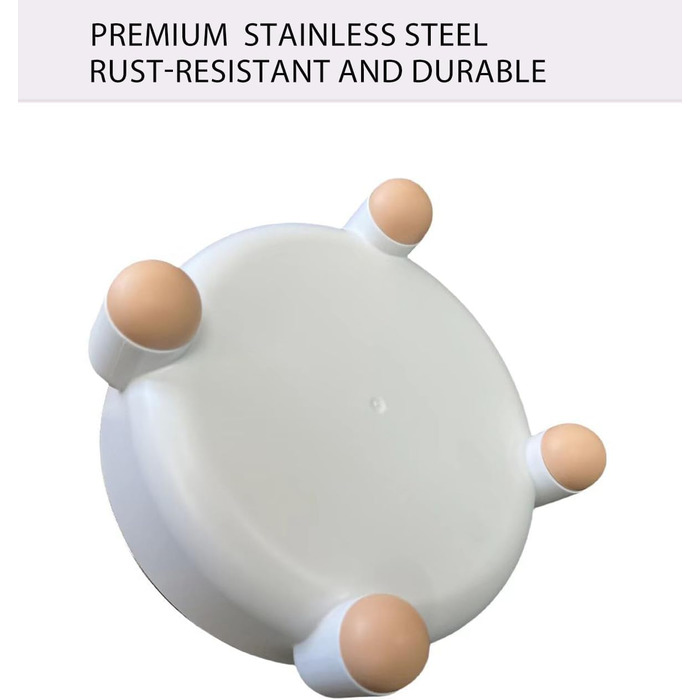 Миски для котів та собак з нержавіючої сталі, антиковзкі, підняті, 2 шт. (Білий)