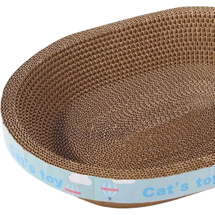 Килимок-клітка для котів Baoblaze Ovaler: іграшка-клітка з картону, лежанка, дряпалка для котів середніх та великих порід, 45x34x9 см