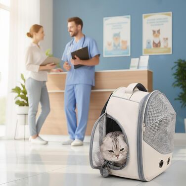 Транспортна сумка для собак Tyinerc | Сумка з регульованими ремінцями – для подорожей, прогулянок в авто, цуценят, кошенят на вулиці, сіра