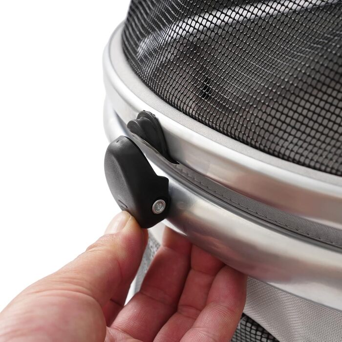 Складаний візок для собак 3-в-1 до 12 кг – Легкий візок для маленьких собак та котів з віднімним кошиком, регульованою ручкою та дихаючим дизайном (Сірий)