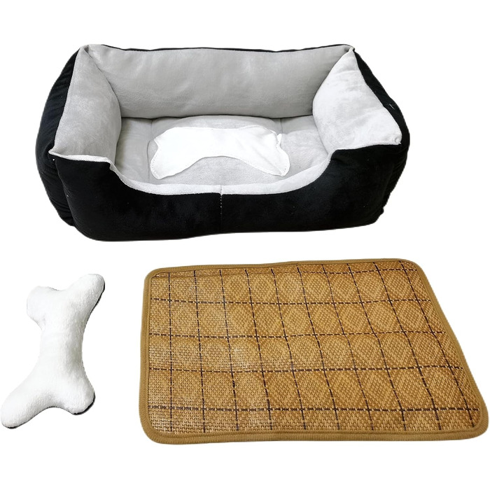 Крісло-ліжко для собак Flying Wings, м'яке та зручне, сіро-чорне (70x50 см)