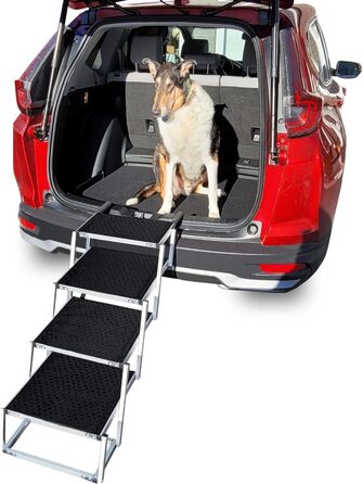 Сходинка для собак, алюмінієва, компактна, для великих собак, SUV, авто, вантажівки, з антиковзким покриттям
