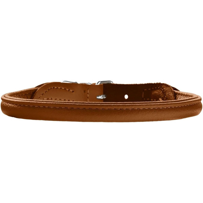 Ошийник для собак HUNTER ROUND & SOFT ELK, м'яка шкіра, круглий, захист шерсті, 50 см, коньячний