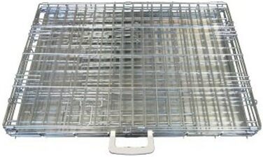 Клітка для собак Ellie-Bo, велика, 91 см, розкладна, з 2 дверима, з металевою мискою, стійкою до кусання (122 x 79 x 86 см, срібна)