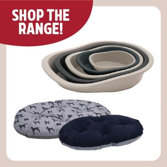 Гарне собаче ліжко Rosewood Sonny з пластику, мокко, 95 x 68 x 27 см