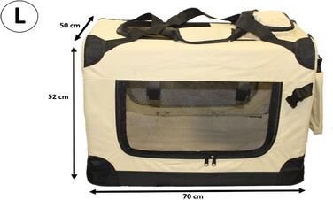 Складана переноска для собак та котів Walexo (BEIGE, L)