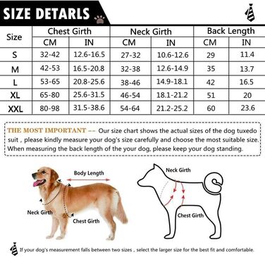 Смокінг для собак середнього та великого розміру, костюм, набір для косплею, святковий набір для собак L: обхват грудей 53-65 см, чорно-білий