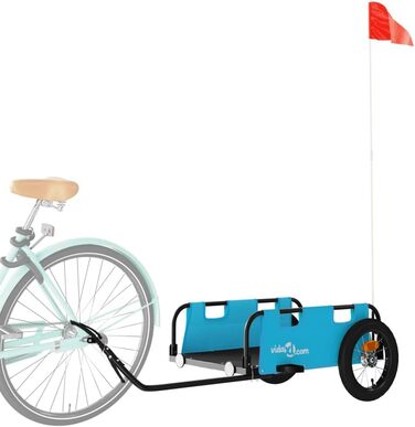 Дитячий причіп-транспортер для собак, блакитний, з оксфордської тканини та металу. Легко монтується.