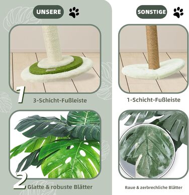 Котяча кігтеточка Meowoou з м'ячиком та стовпчиком 89 см з сизалевого мотузка. Кігтеточка-стовпчик для котів усіх вікових груп OTurtleLeafTree