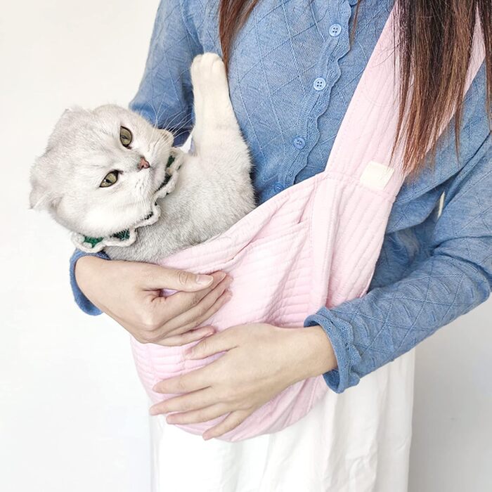 Трансформер для тварин Yctze: переноска для собак та котів, рожева, до 6,5 кг