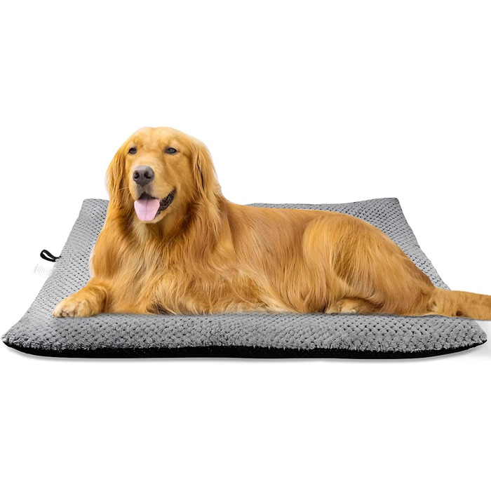 М'яке ліжко-мат для собак та котів Onarway, 76 x 54 см, матеріал Sherpa, сіре, середнього розміру