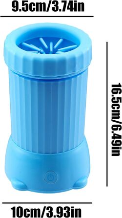 Автоматична мийка для лап собак, розумний пристрій для миття лап домашніх тварин, USB-зарядка, для дому, середніх та великих порід, цуценят, кошенят (блакитна)