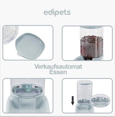 Автоматичний дозатор корму для котів та собак Edipets, 3.8L, сірий
