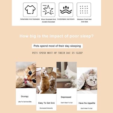 М'яке ліжко для котів та собак, плюшеве, кругле, знімний чохол, 60 см (Хакі)