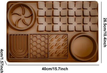 Килимок для годування собак та котів Slow Feeder з силікону, коричневий